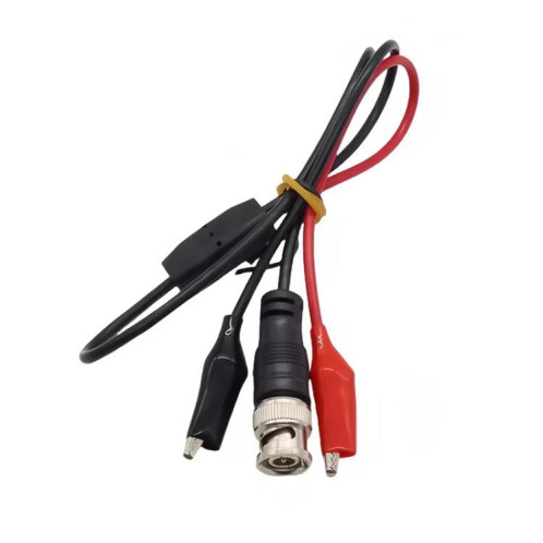 Câble de sonde d'oscilloscope BNC mâle vers 2 pinces crocodiles Q9, longueur : 0,5 m SH8501215-09
